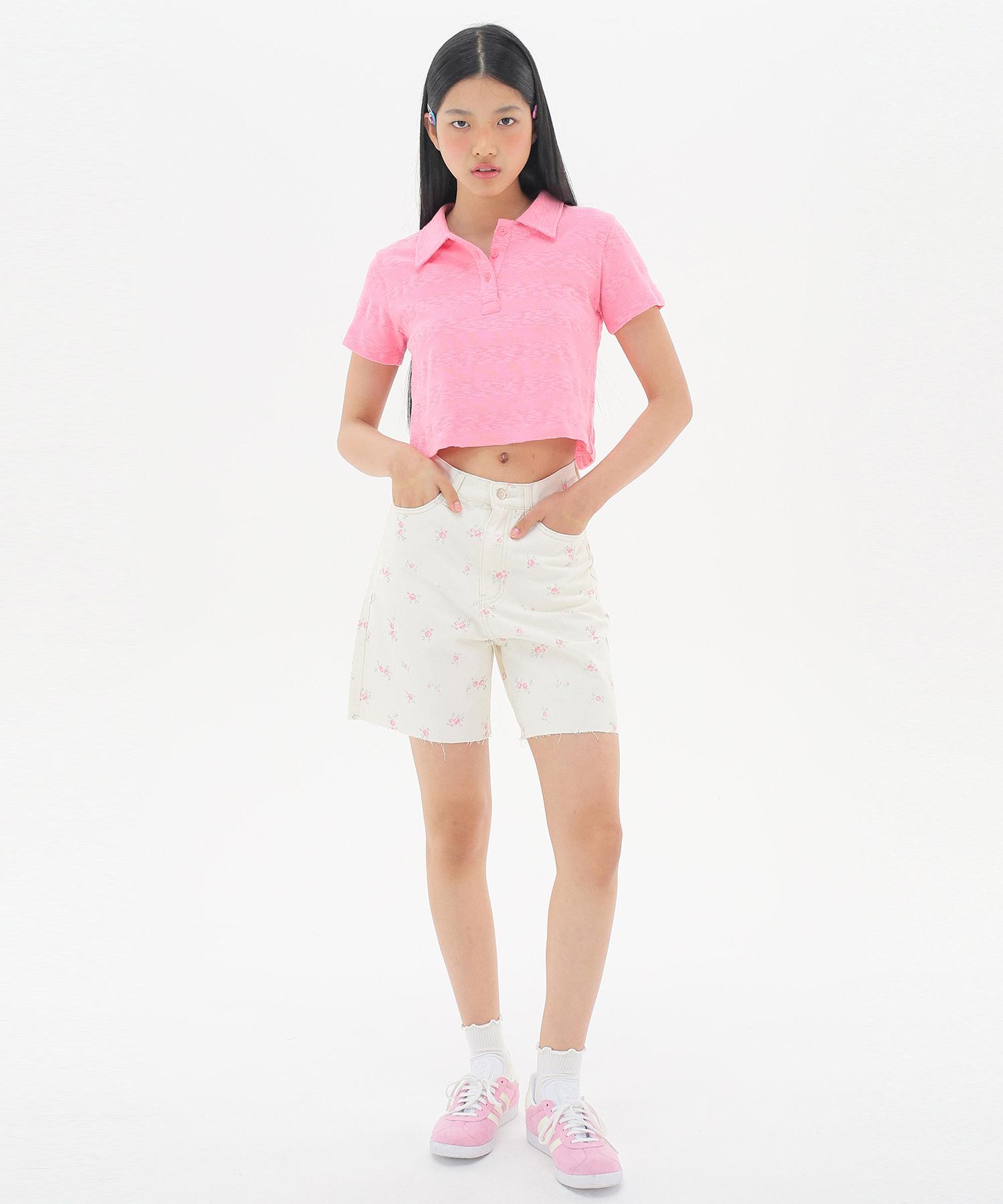 Crop Pk T-Shirts_Pink S