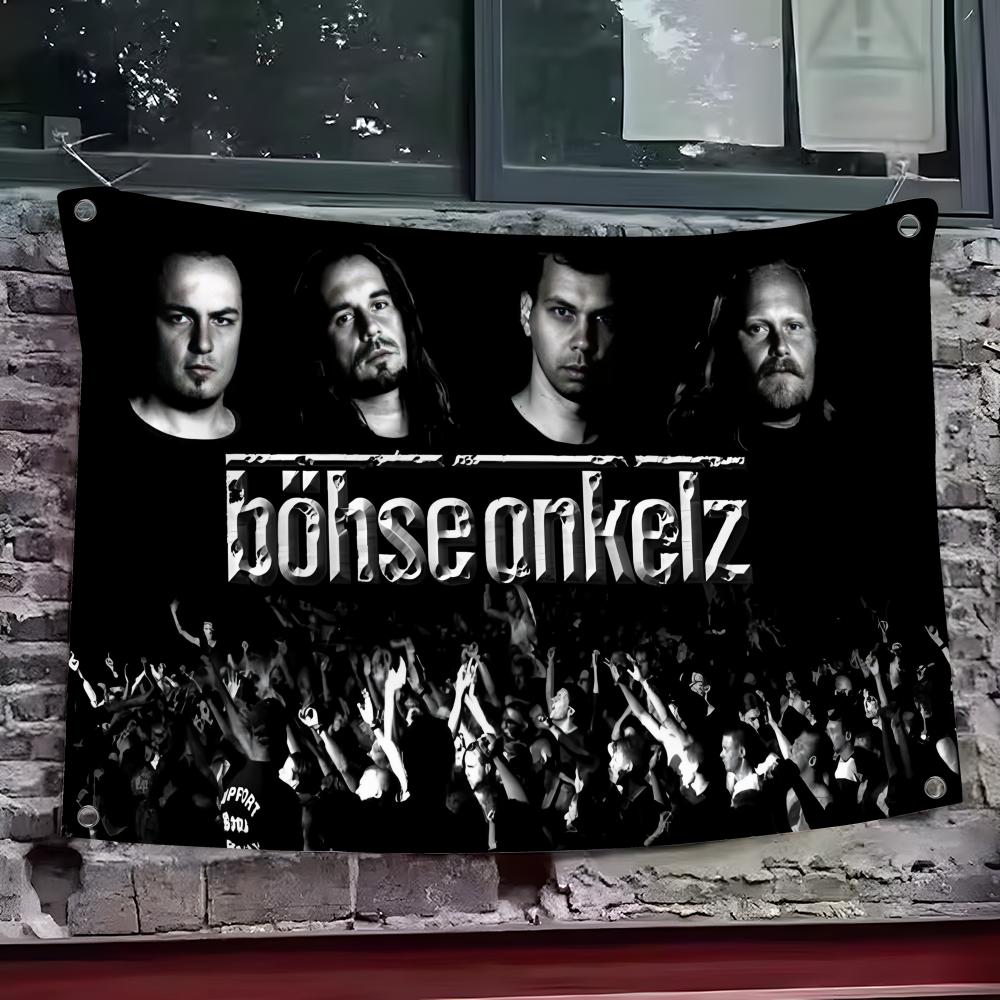 B-Bohse Onkelz Rock Band Flags Bedroom Home Living Room Outdoor Wall Hanging Custom Background Decoration Art Banner