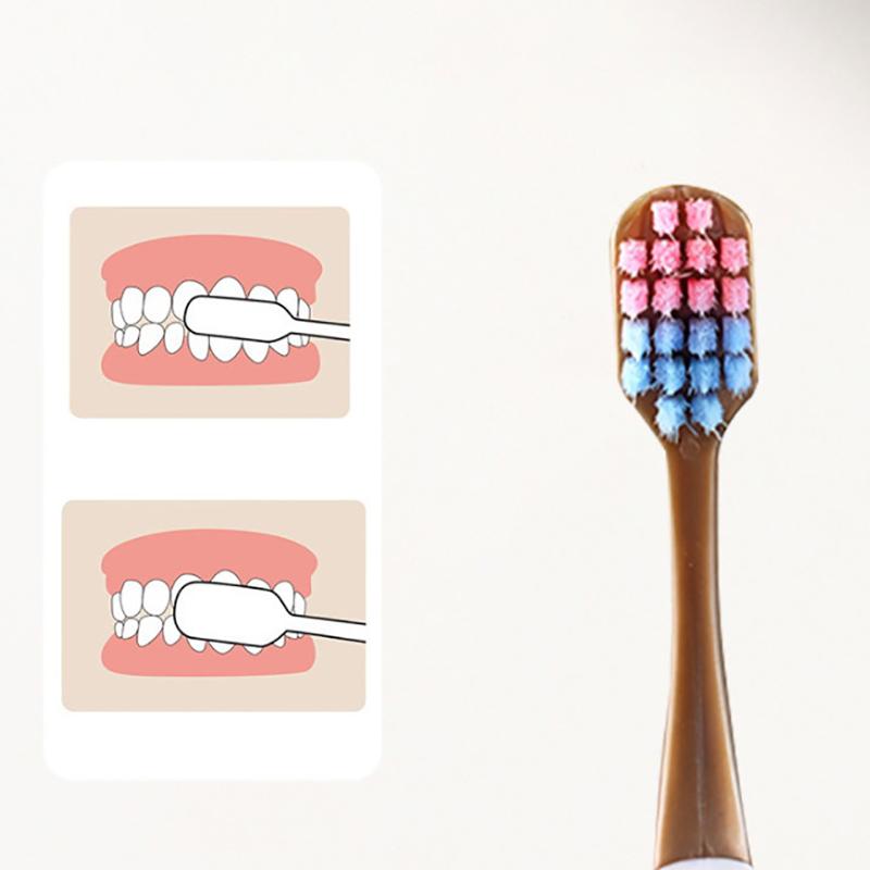 4 Packs High-End Caring Soft Nylon Bristle Toothbrush Set, Ergonomic Handle, Ideal Choice For Travel And Hotels