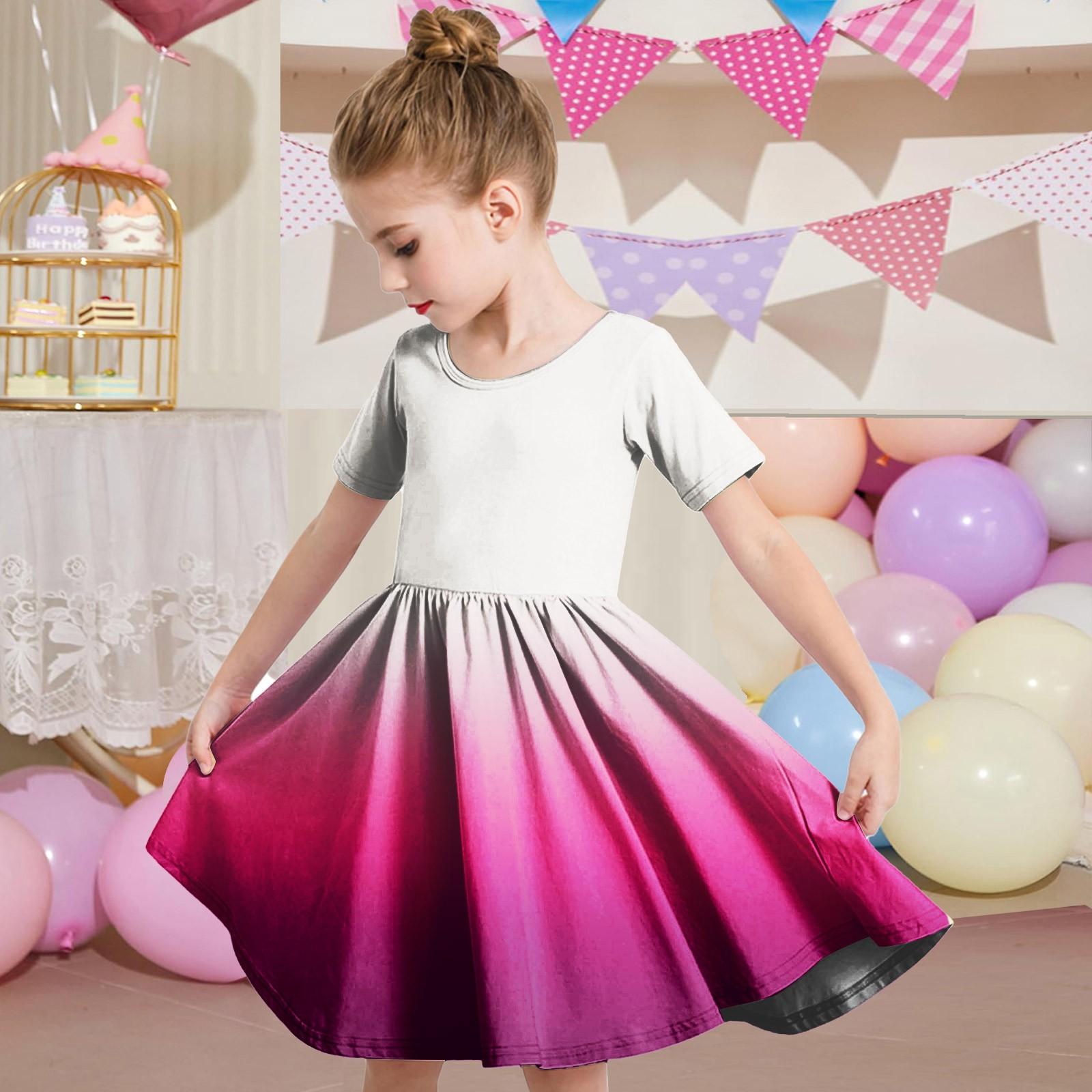 

Летнее платье для девочек, платье для малышей, однотонное повседневное платье-футболка с коротким рукавом А-силуэта 160