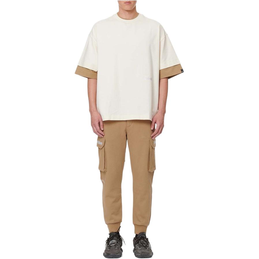 Evisu Ss21 Pocket Color Block Elastic Sports Pants Men pants Khaki 2ESGNM1SP469XX