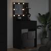 Bedroom Vanity Table with Shelf Black 80 x 39.6 x 135 cm