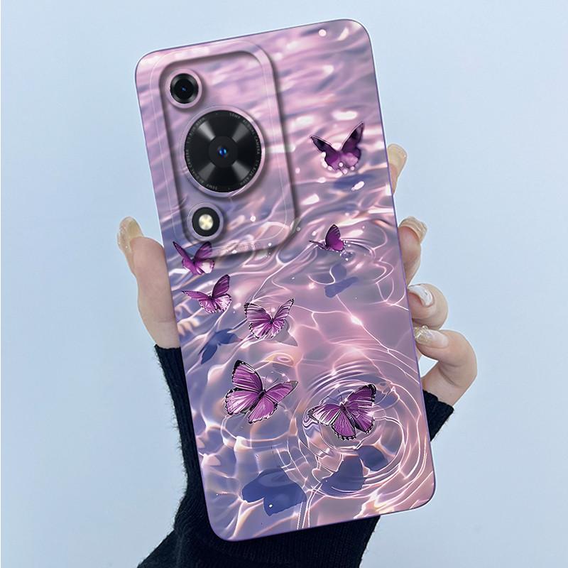 For Huawei Nova Y72 Phone Case Fashion Simplicity Flower Matte Silicone Shell For Huawei Nova Y72S Y63 Y 72 Back Cover Housing