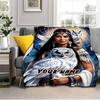 1PC Custom Name Dreamcatcher Spirit Connection flannel blanket versatile,all-season throw suitable for the living room,bedroom,camping,travel,and gift