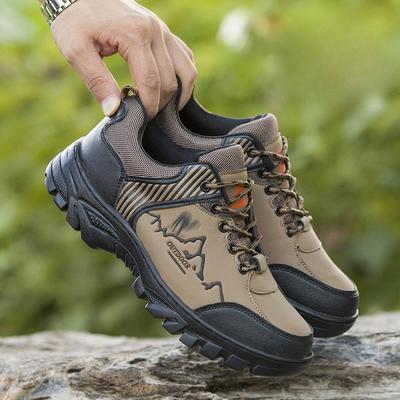 Autumn and Winter New Men's Shoes Leather Outdoor Climbing Boots Platform Plus Men's Work Shoes Trendy Casual Shoes