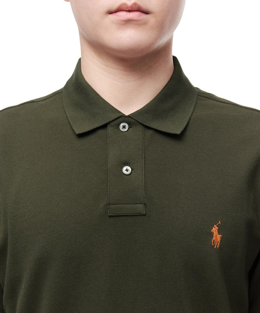 POLO RALPH LAUREN Custom Slim Fit Mesh Polo Shirt - Green