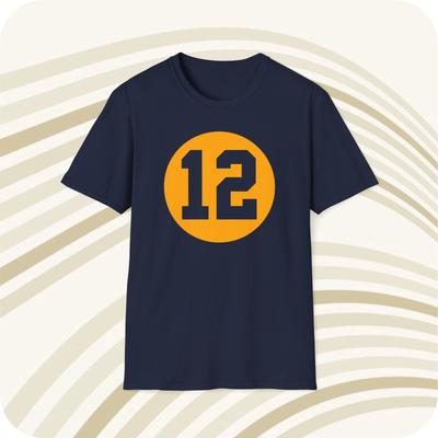 Aaron Rodgers Green Bay Packers Throwback #12 Jersey T-Shirt - Front & Back