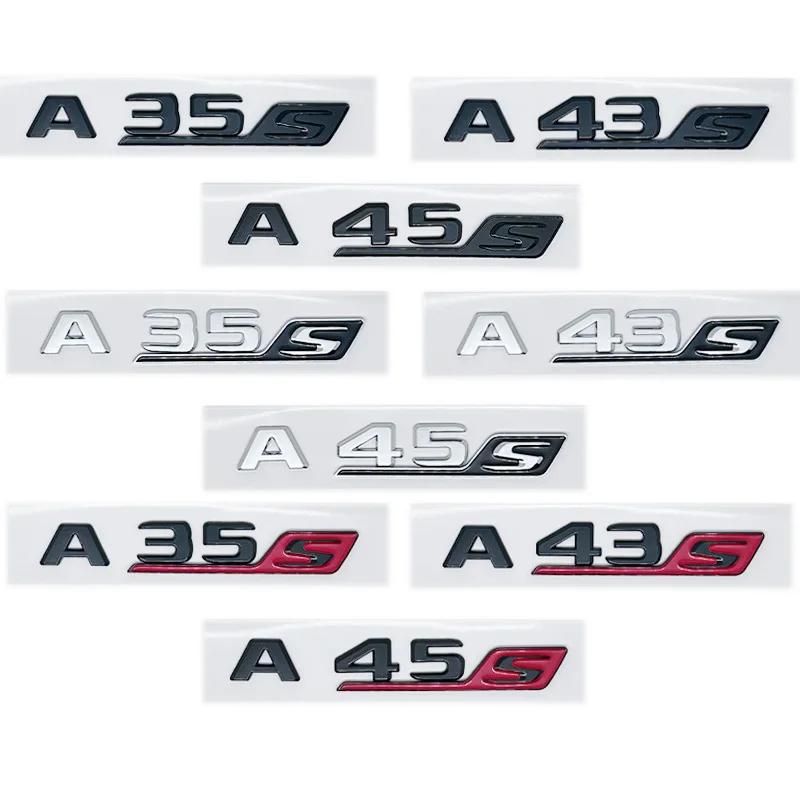 ABS For Mercedes Benz A35 45 43 AMG W177 W176 A35 A45 A45S TURBO 4MATIC Car Trunk Letters Emblem Badge Logo Stickers Accessories qq1