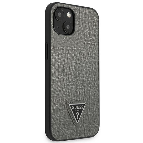 Guess Guhcp13Mpsatlg Iphone 13 / 14 / 156.1 Srebrny/Silver Hardcase Saffianotriangle Logo