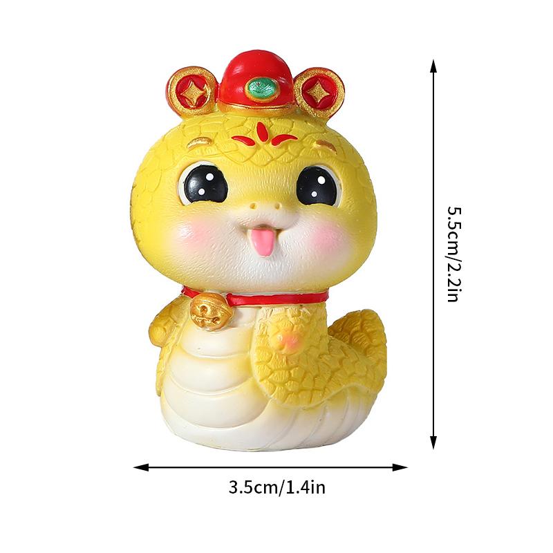Chinese Spring Festival Ornament Cartoon Snake Statue Figurine Ornament Merry Christmas Decoration 2025 New Year Home Decoration