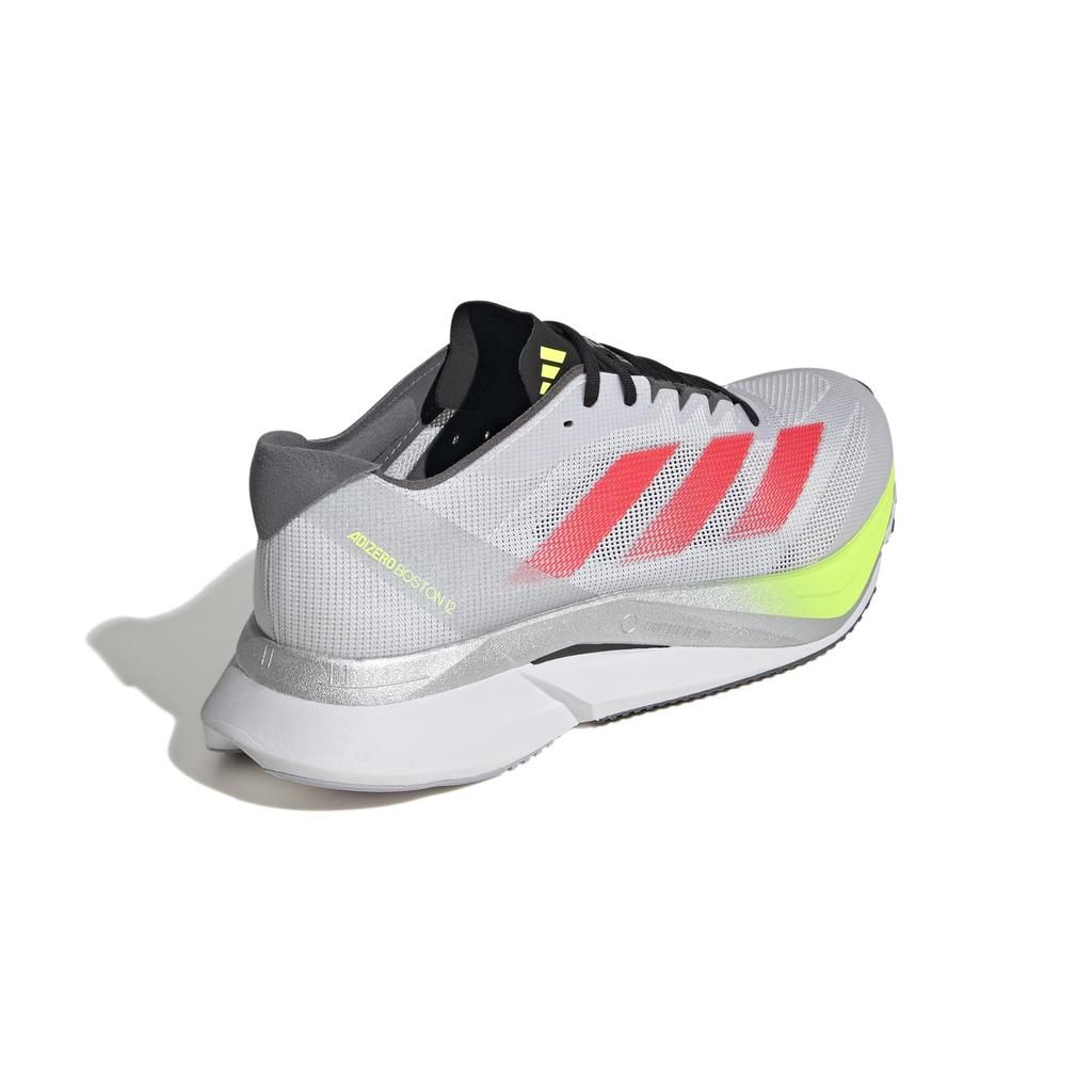 Adidas adizero Boston 12 Running Shoes, Unisex Adult, MDF81, Dash Gray/Lucid Red/Lucid Lemon (JI4472), Size 26.5cm
