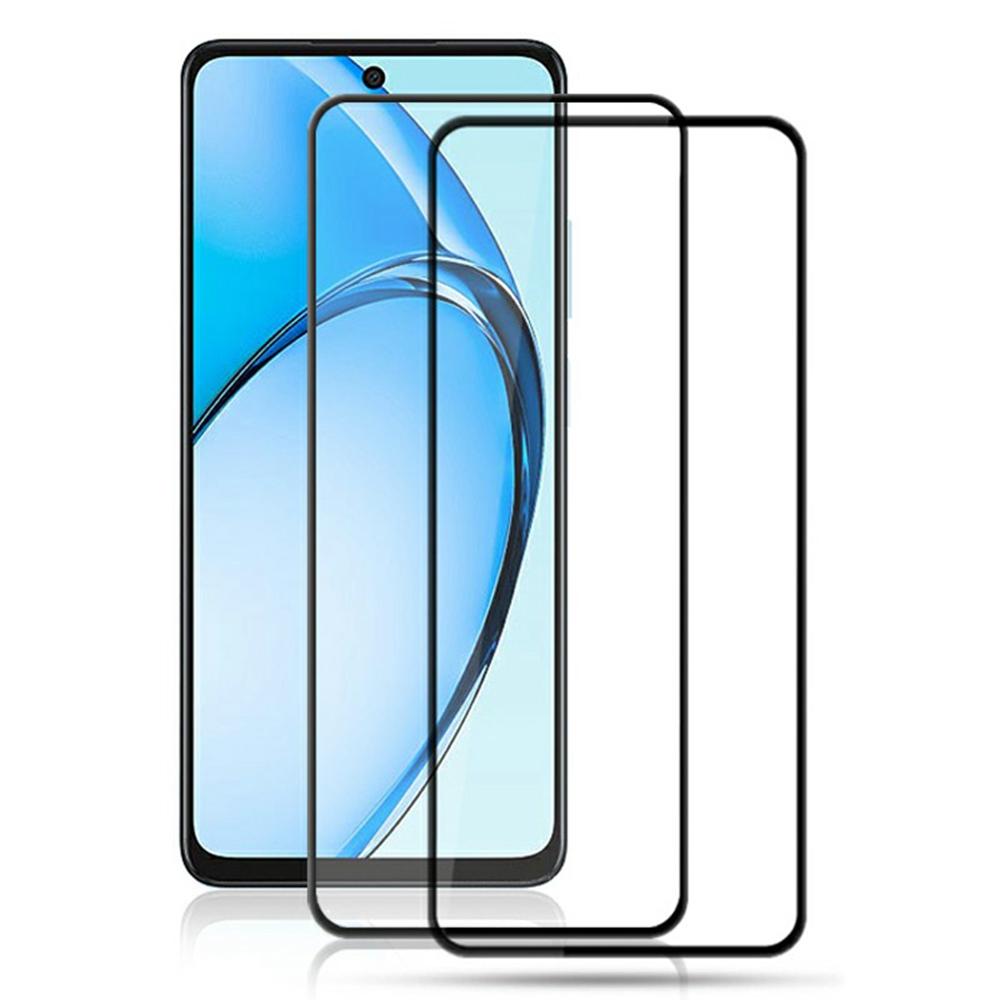 

AMORUS 2Pcs For Oppo A80 5G/A60 4G/A3 Pro (Global) 5G Screen Protector Shatterproof Silk Printing Tempered Glass Film Black