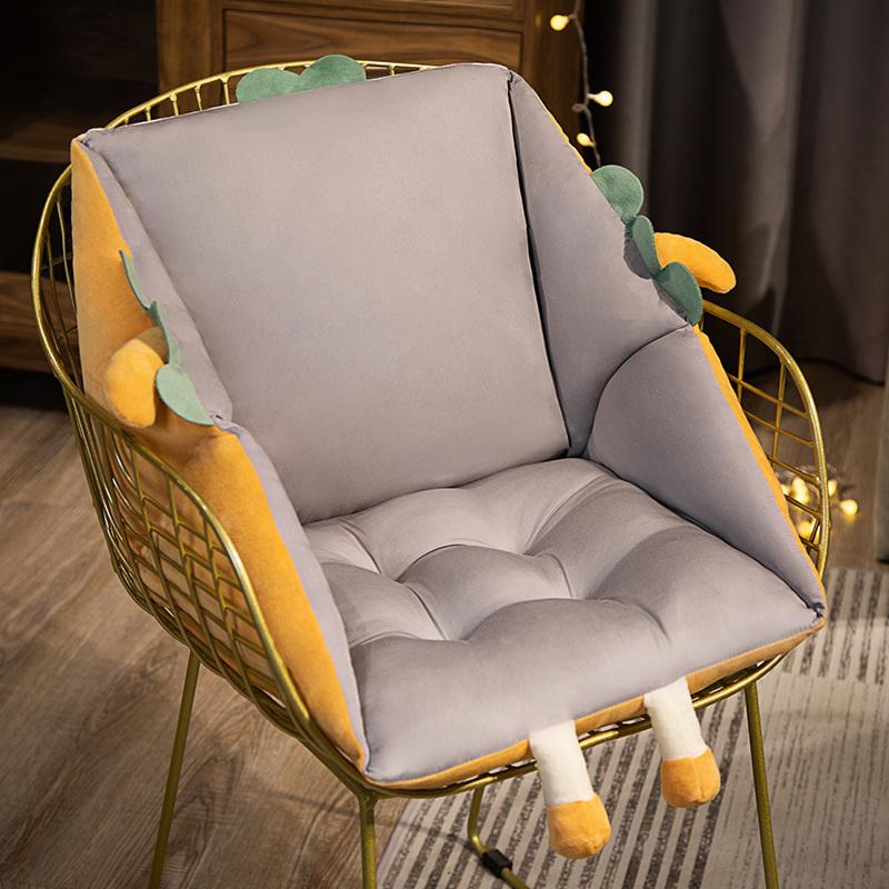 40x40cm Double-Sided Padded Seat Cushion Toast Bread Carrot Soft Stuffed Plush Chair Cushion Suitable For All Seasons Charm Gift