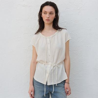 Off Shoulder Shirring Strap Blouse 03