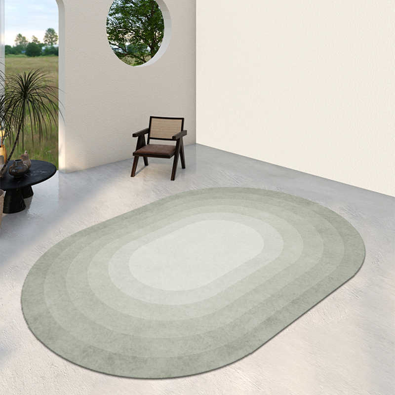 Modern Style Rugs for Bedroom Oval Shape Living Room Decoration Carpet Home Washable Anti-slip Floor Mat Fluffy Soft Bedside Rug