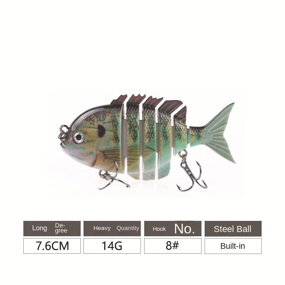 

8см/14г Багатосекційні тверді приманки Повільно тонучі приманки для лову баса Набір для морської риболовлі 9
