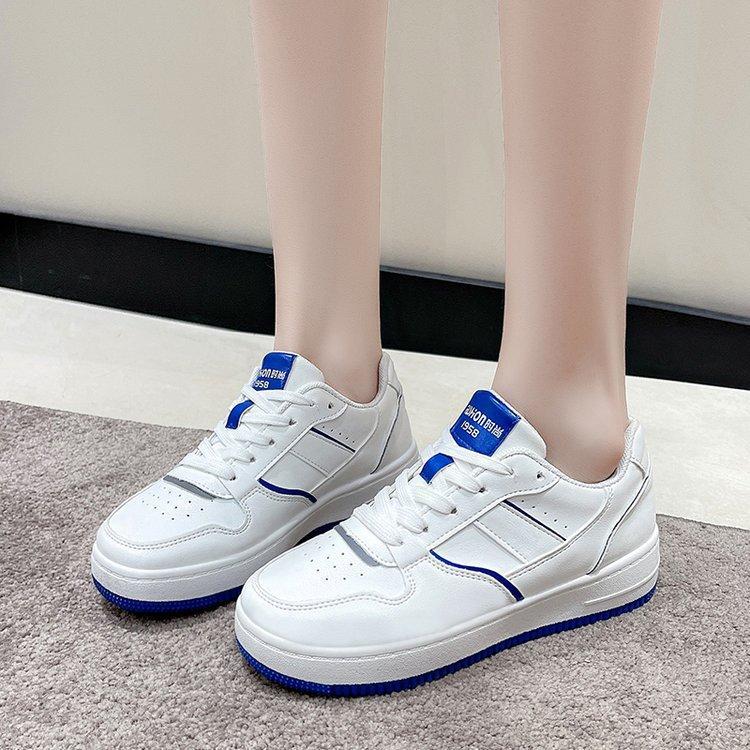 Summer fashion breathable white shoes women's autumn new breathable contrasting color board shoes women's sports