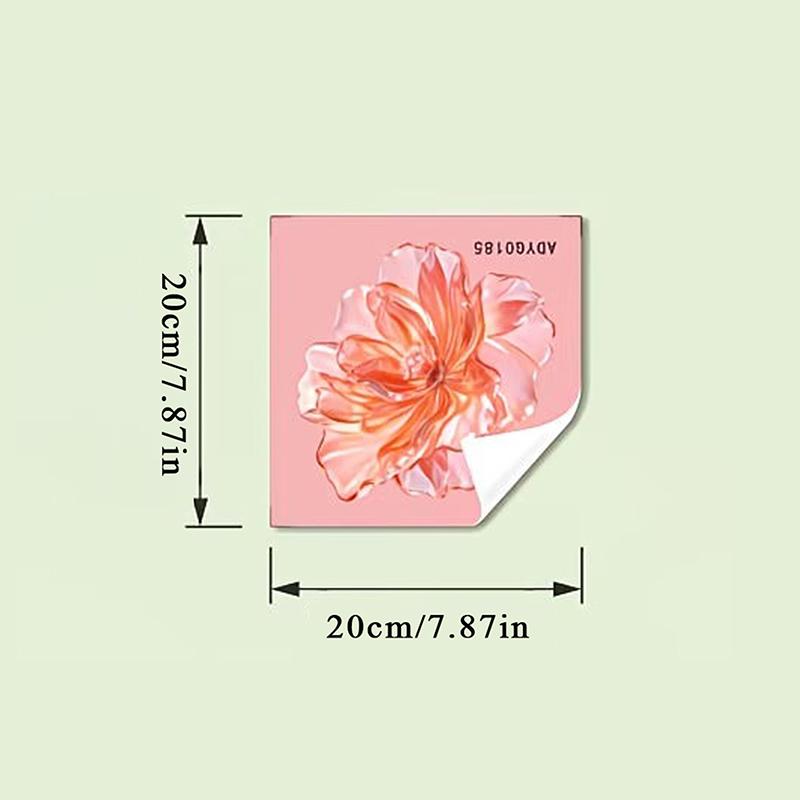 Glowing Peach Blossom Toilet Sticker Self-Adhesive Removable Wall Sticker For Bedroom/Fridge/Toilet Home Aesthetics