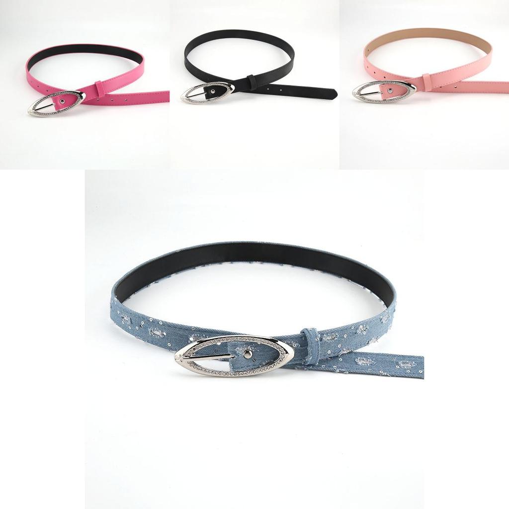 Belt Slimming Versatile Summer Dress And Jeans Collection Womens Waistband Thin