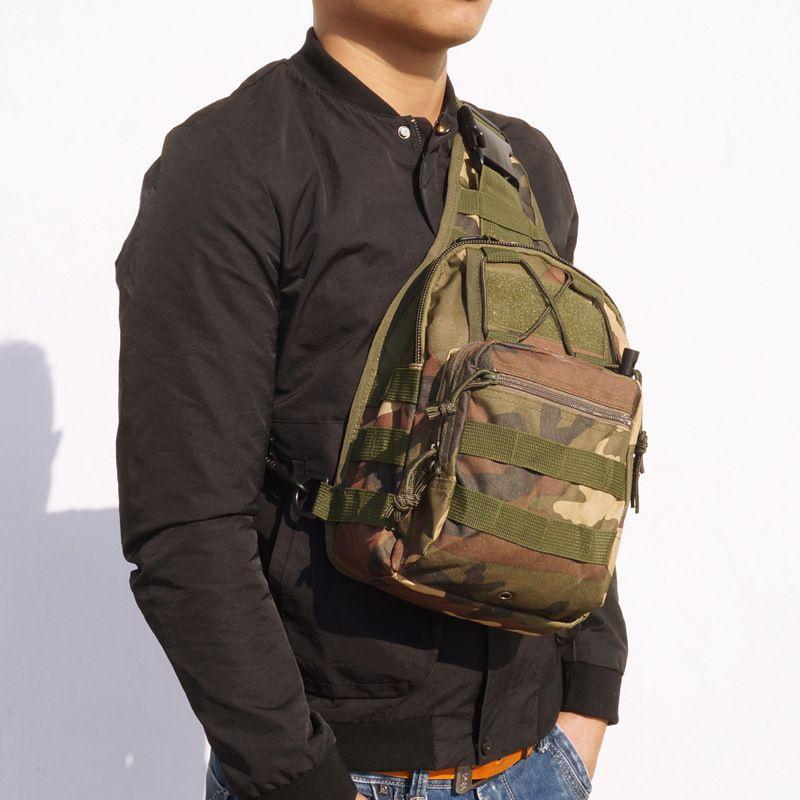 Men Backpack Molle Tactical Sling Chest Bag Assault Pack Messenger Bag Shoulder