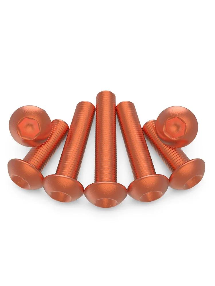 Tornillos de Cabeza Botón de Cobre Puro Métricos M3 M4 M5 M6 M8 X 4 5 6 8 10-50mm Conducción Eléctrica