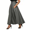 Elegantes Stretch High Waist Vintage Skaterrockkleid mit ausgestellten Falten
