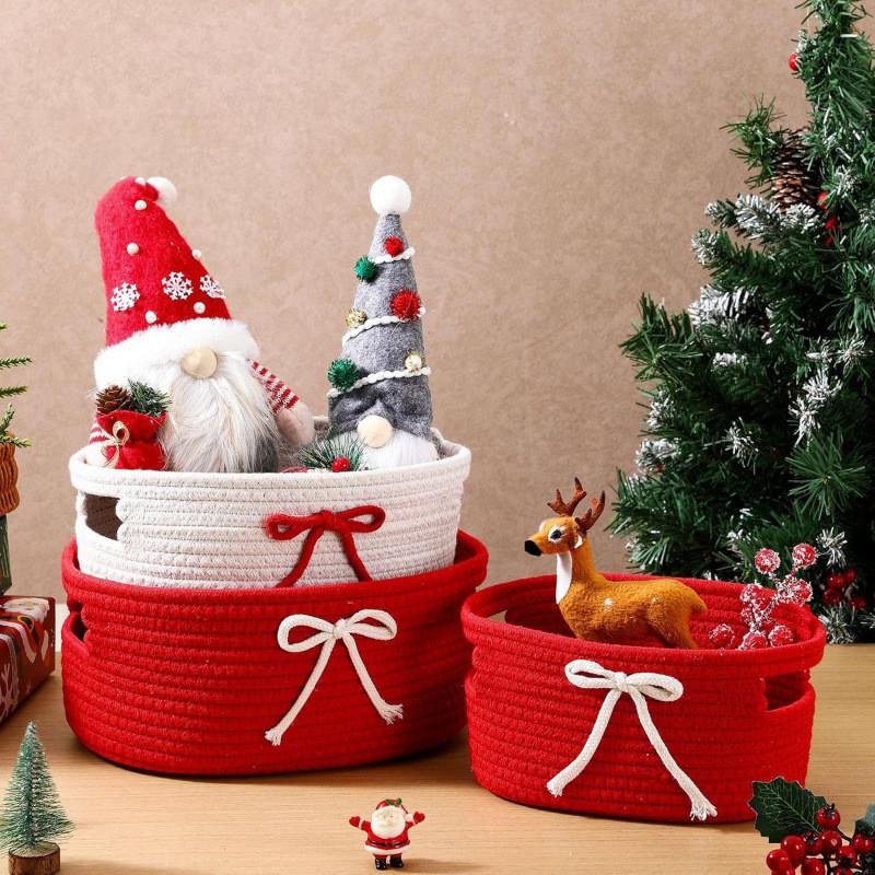 Modern Minimalist Storage Basket With Cotton Rope Handles For Home Organization And Gift Use