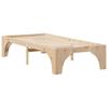 Brown Bed Frame 75 x 190 cm Solid Pine Wood