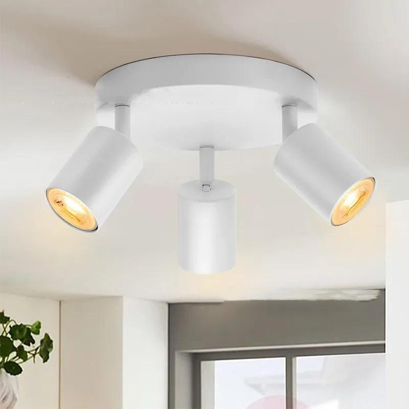 Nordic Surface-Mounted GU10 Anti-Glare Rotatable Ceiling Spotlight for Living Rooms and Corridors