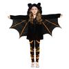 Costume Unisex da Pipistrello Vampiro per Bambini, Tuta con Cappuccio, Guanti, Pantaloni, Costume Cosplay di Halloween, Set Costume da Pipistrello
