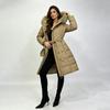 Hochwertige Baumwollkleidung mit großem Pelzkragen und Kapuze für Damen, mittellang, Baumwollwattierung, verdickte Taille, warme Jacke, Winter-Neuheit Damenbekleidung