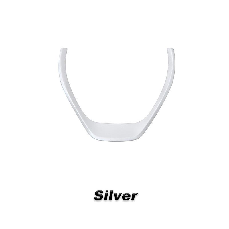 Chrome Silver/Carbon Fiber Pattern Steering Wheel Sticker Cover Interior Parts for BMW 1 3 Series F20 F30 F34 3GT 320i 328i 118