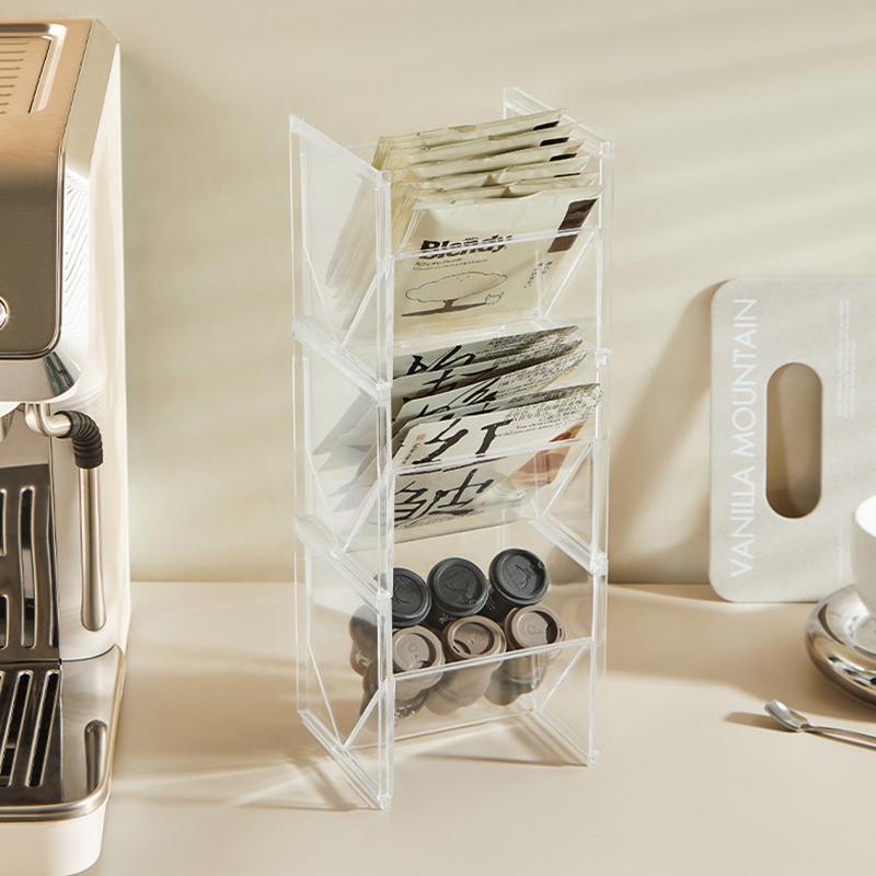 Stackable Tea Bags Coffee Bags Storage Box Multifunctional Desktop Organizer Jewelry Storage Case Small Container