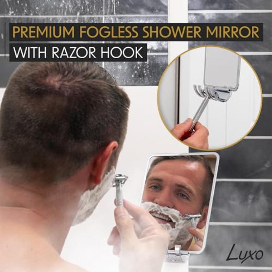 Shower Mirror Shower Mirror Fogl for Shaving with a Removable Razor Holder Shaving Mirror for Shower with a Powerful Suction Cu