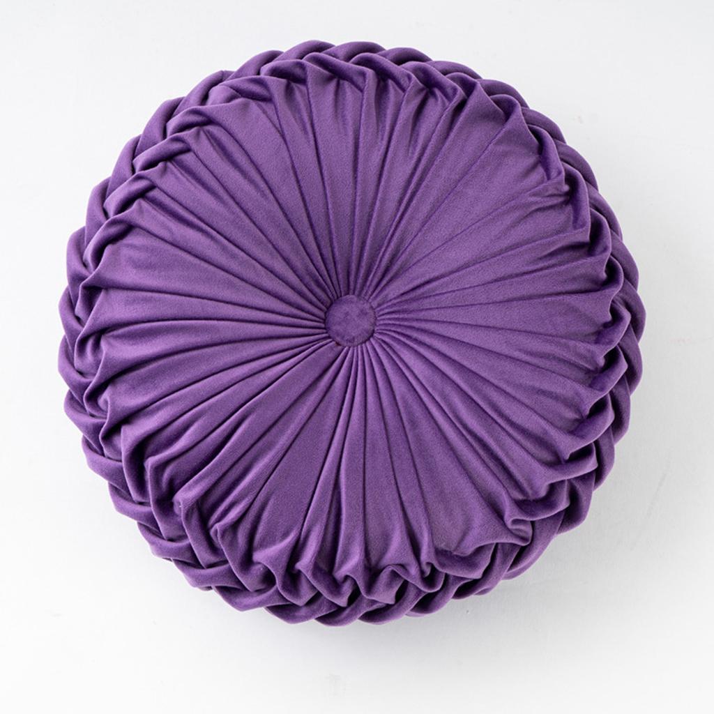 40cm Round Pumpkin Pillow Button Pillow Solid Color Drifting Window Tatami Cushion Thickened Chair Cushion