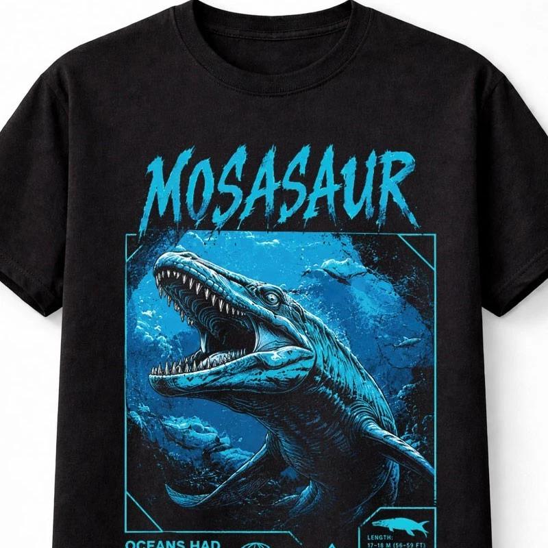 Mosasaur Marine Reptile Ocean Predator Fossil Graphic Unisex TShirt S