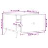 Coffee Table Grey Sonoma 49 x 50 x 40 cm Particleboard