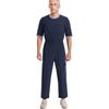 Mono Adaptativo con Cremallera para Hombre Cuello Redondo Media Manga Cintura Elástica Cremallera Trasera Invisible Bolsillo con Solapa Fácil de Poner