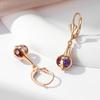 Kinel Multi Color Zircon Long Dangle Earrings For Women Luxury Rose Gold Color Bride Wedding Jewelry