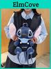 Stitch Cartoon Plush Backpack With Padded Shoulder Straps For Daily Use