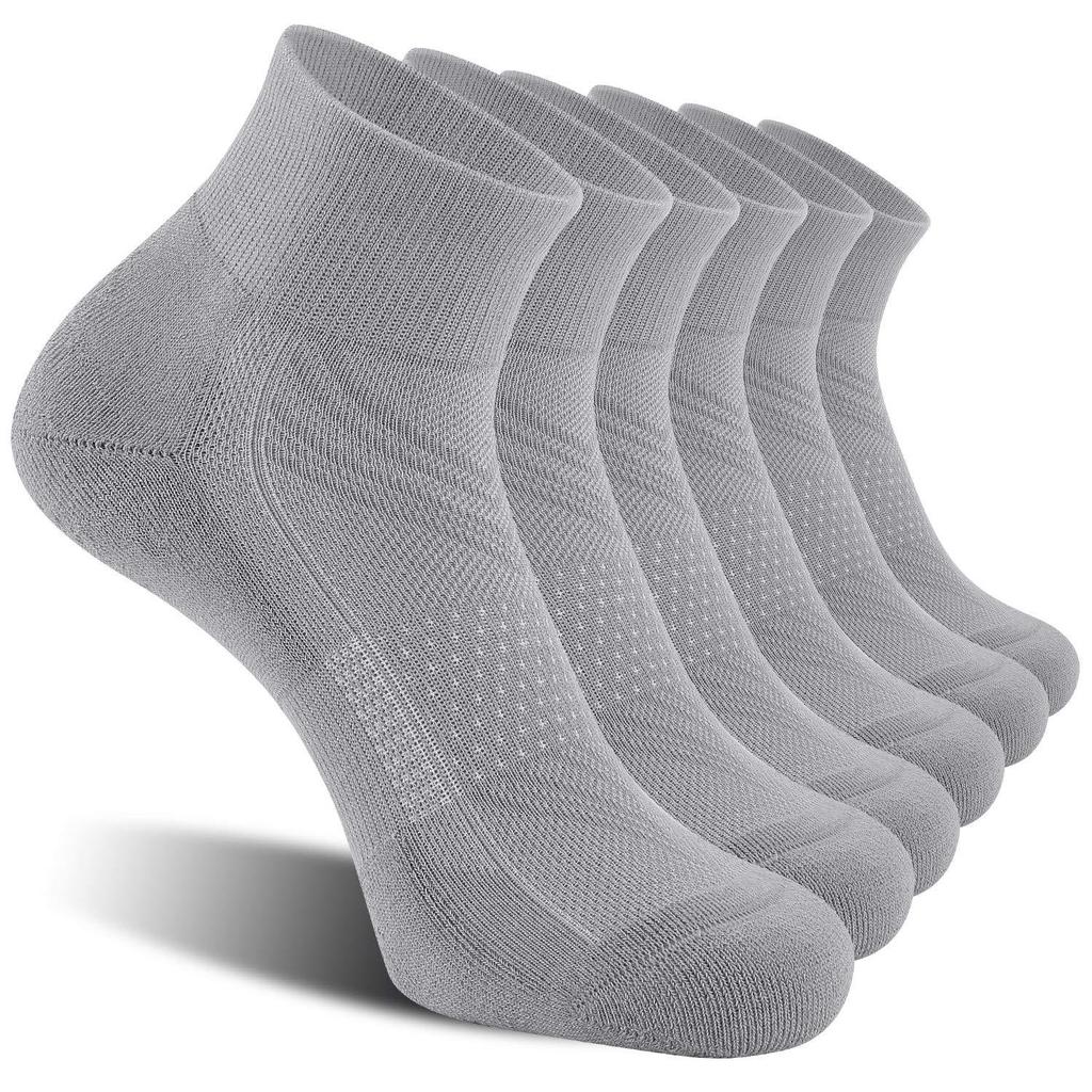 6 Pack Men's Socks With Cushion, Sport Athletic Running Socks
