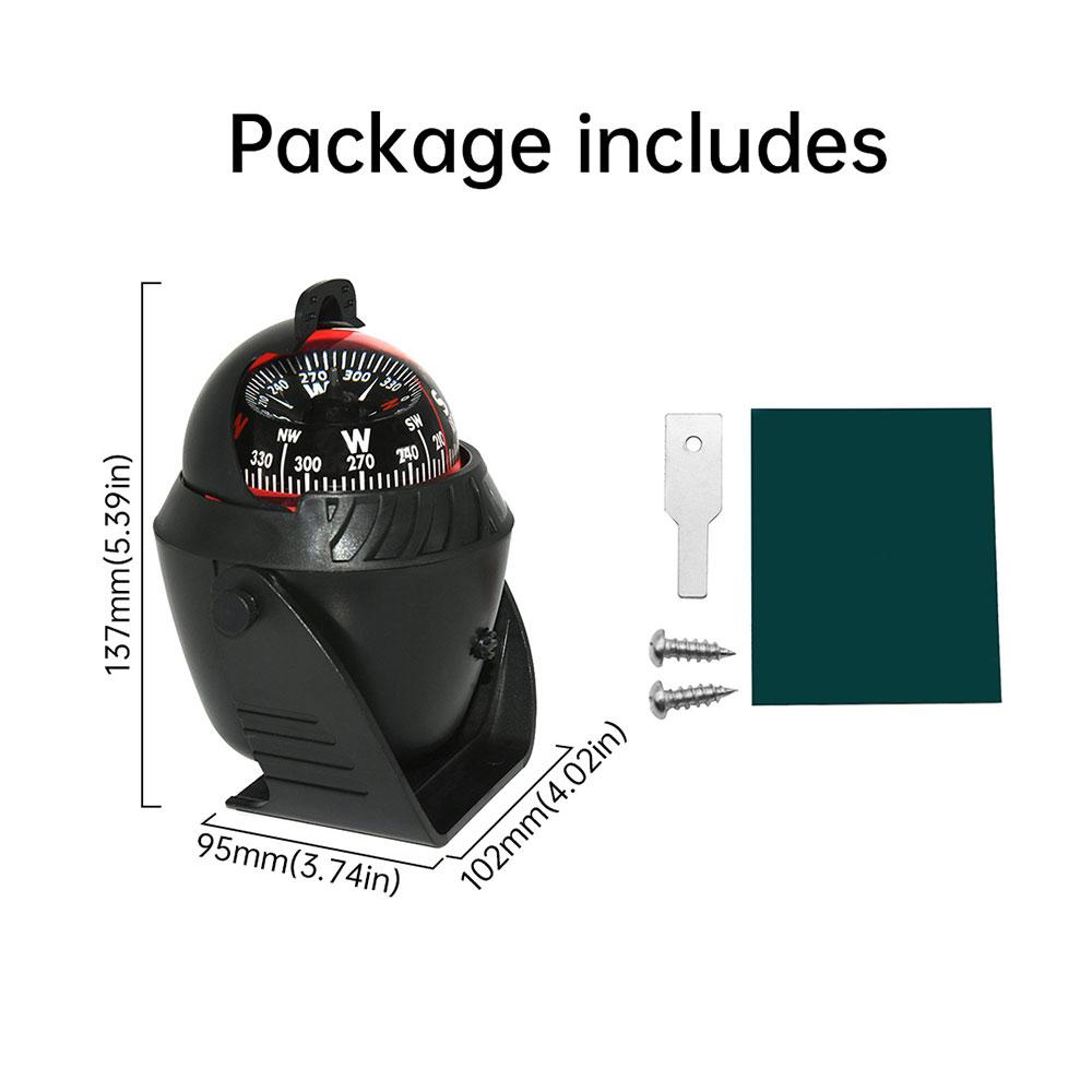 AD Waterproof Compass With Electronic LED Light Nautical Sea Pivoting Marine Boat Compass For Marine Navigation Positioning