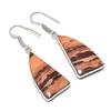 Natural Cappuccino Jasper Gemstone 925 Sterling Silver Earring 1.97" AE-11586