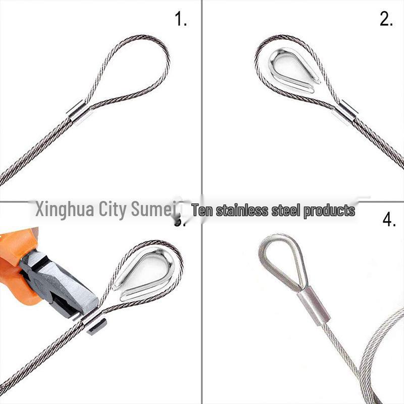 Beschriftbares 15m/50m Stahlseil mit Kunststoffummantelung Gartenseil Seilspanner-Kit - Tragfähiges Aufhängungsdrahtseil