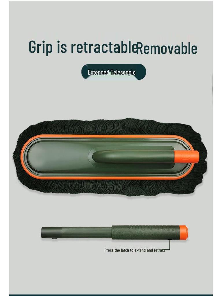 Car Cleaning Duster & Snow Removal Brush with Wax Mop