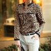 Wonderful New Women Leopard Print Chiffon Long Sleeve Slim Casual Blouse For Elegant Style