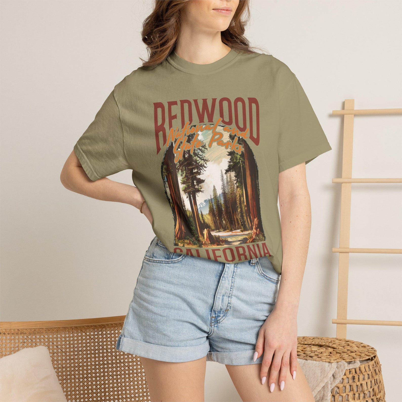 Vintage Redwood National Park California T-Shirt | Comfort Colors S