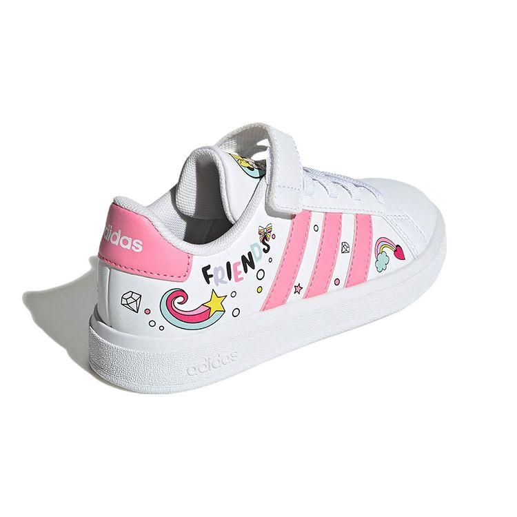 Disney x Adidas Grand Court J Minnie Mouse Kids Sneakers White Cloud-White Bliss-Pink GY6629