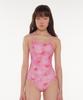Lupeulupeu [Floral Veil_Pink] One-Piece Swimsuit