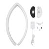 28 Inch LED Nail Table Lamp with Phone Stand Rhinestone Decor Foldable Arch Half Moon Desk Light for Manicure Salon